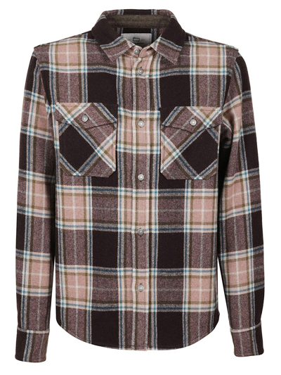 Woolrich Checked Buttoned Shirt In Pink Check