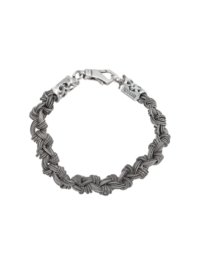 Emanuele Bicocchi Braided Knot Medium Bracelet In Silver