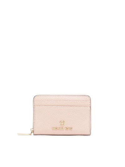 Michael Michael Kors Jet Set Charm Small Za Coin Card Case In Soft Pink