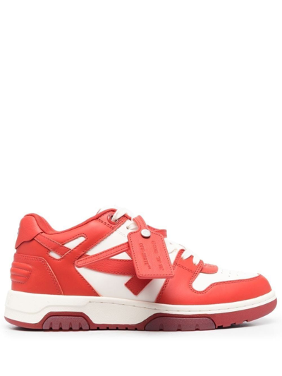 Off-white Out Of Office Low-top Sneakers In Red
