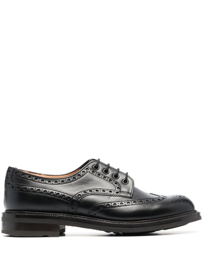 Church's Polished Calf Leather Brogues In Black