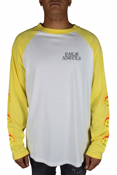 Palm Angels Long Sleeve T-shirt In White