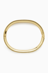 Cos Recycled Brass Hinged Bangle In Gold