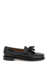 Sebago Tassel-trim Leather Loafers In Black