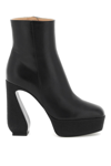 SI ROSSI NAPPA LEATHER ANKLE BOOTS WITH CREPE PLATEAU
