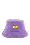Acne Studios Logo-appliquéd Garment-dyed Cotton-twill Bucket Hat In Purple