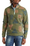 Chubbies The Flame Commander Fair Isle Fleece Quarter Zip Pullover In The Naturalist