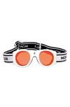 Moncler City 55mm Goggles In Semi Shiny White