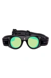 Moncler City 55mm Goggles In Shiny Black