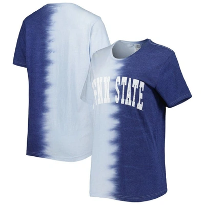 GAMEDAY COUTURE GAMEDAY COUTURE NAVY PENN STATE NITTANY LIONS FIND YOUR GROOVE SPLIT-DYE T-SHIRT