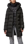 Soia & Kyo Hooded Water Repellent Down Puffer Coat In Black