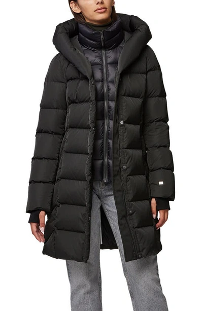 Soia & Kyo Hooded Water Repellent Down Puffer Coat In Black