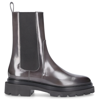 Santoni Schuhe  Chelsea Boots 59524 Kalbsleder In Grey