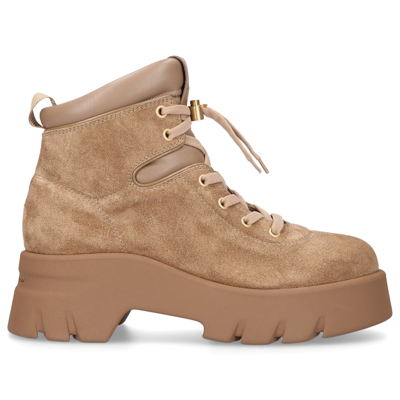 Gianvito Rossi Vancouver Leather-trimmed Suede Ankle Boots In Camel Camel