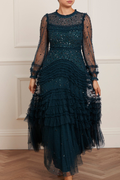 needle and thread dress green Daisy Wave Ankle Gown main image 1