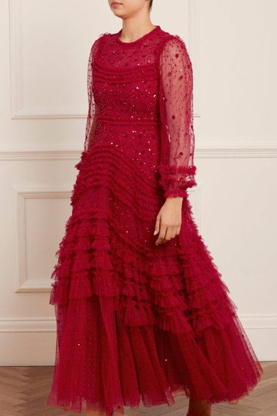 Needle Thread Maybelle Sequin Gown In Red ModeSens