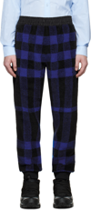 BURBERRY BLUE & BLACK EXPLODED LOUNGE PANTS