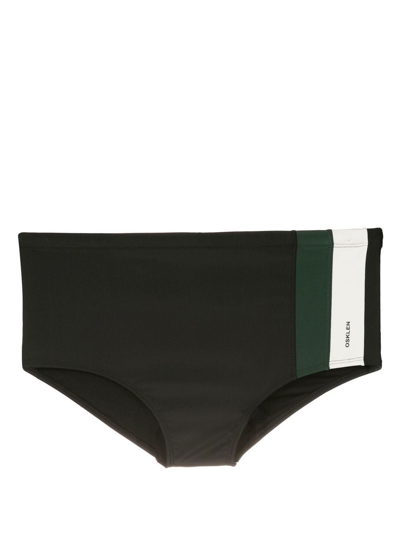Osklen Stripe-detail Swimming Trunks In Black