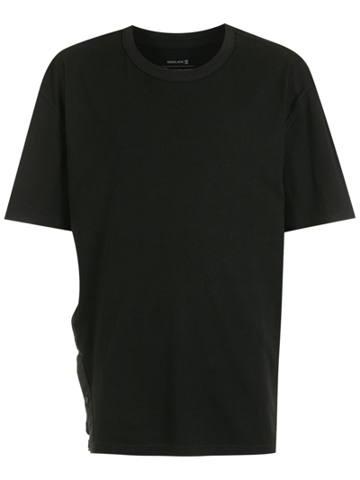 Osklen Press-stud Slit Cotton-blend T-shirt In Black