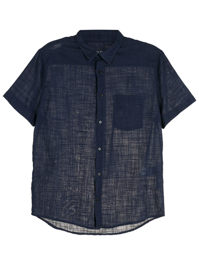 Osklen Short-sleeve Cotton Shirt In Blue