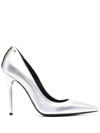 TOM FORD 110MM METALLIC-FINISH LEATHER PUMPS