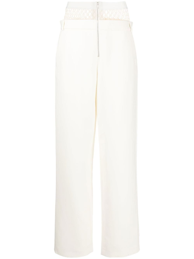 Dion Lee Toggle Parachute Pants In White