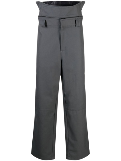 Gr10k Grey Operator Kidney Belt Straight-leg Trousers