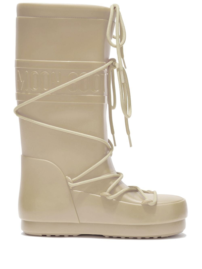 Moon Boot Icon Rain Boots In Beige