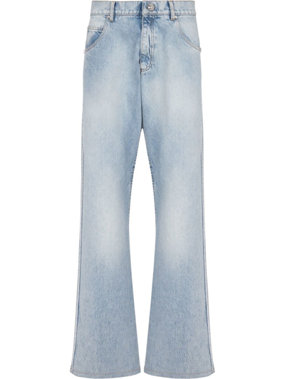 Balmain Loose-fit Straight-leg Jeans In Blue