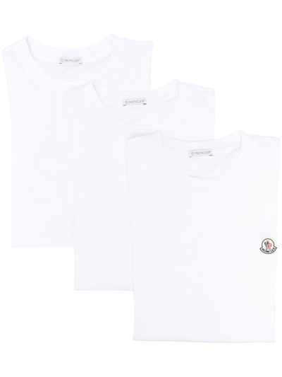 Moncler Logo-patch Short-sleeve T-shirt In White