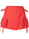 DION LEE CUT-OUT SIDE-BUCKLE MINI SKIRT