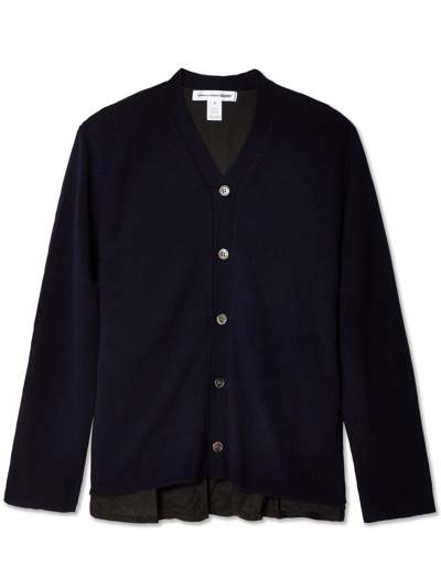 Comme Des Garçons Shirt Long-sleeve Layered Cardigan Shirt In 蓝色