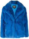 Apparis Faux-fur Single-breasted Jacket In Blue