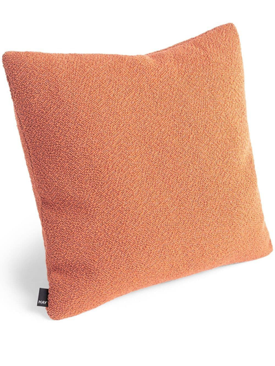 Hay Texture Bouclé-effect Cushion In Orange