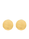 Jil Sander Enamel Plate Earrings In Gold