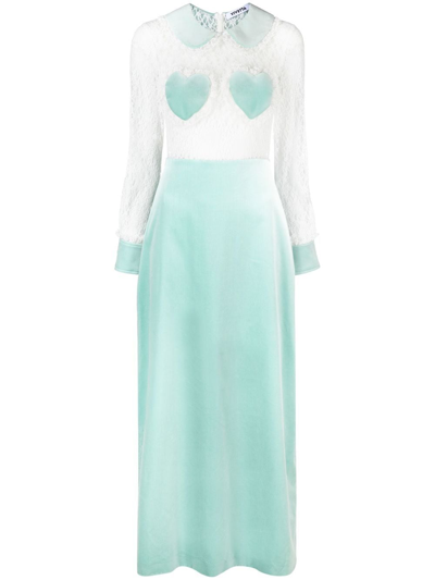 Vivetta Lace-detail Maxi Dress In 绿色