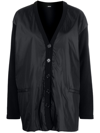 Aspesi Hybrid Button-up Cardigan In 黑色