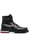 MONCLER LEATHER LACE-UP BOOTS