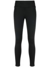 Wolford Midnight Grace Front-slit Jersey Leggings In 黑色