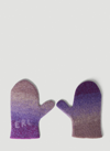 Erl Gender Inclusive Gradient Mohair Blend Mittens In Purple