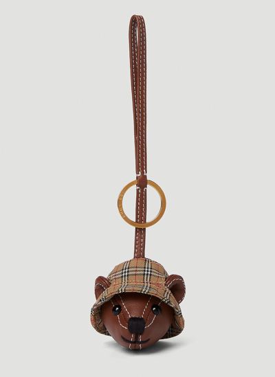 Burberry Thomas Bear With Hat Keyr In Brown