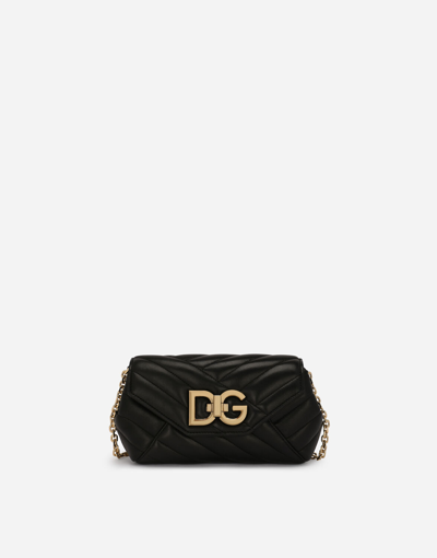 Dolce & Gabbana Small Lop Bag In Quilted Nappa Leather In Black