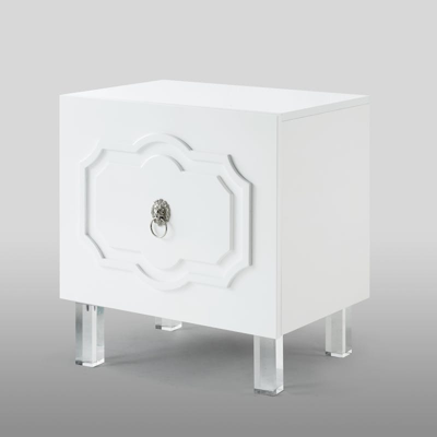 Inspired Home Anastasia Side Table In White