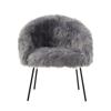 INSPIRED HOME INSPIRED HOME PAMELA ACCENT CHAIR, FAUX FUR
