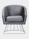 Inspired Home Beatriz Accent Chair In Grey