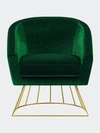 Inspired Home Beatriz Accent Chair In Green