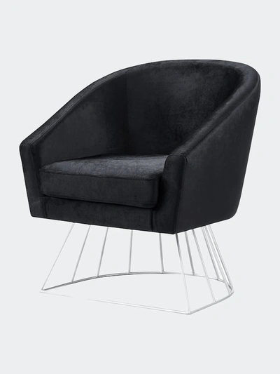 Inspired Home Beatriz Accent Chair In Black