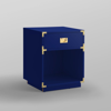 Inspired Home Lebod Side Table In Blue