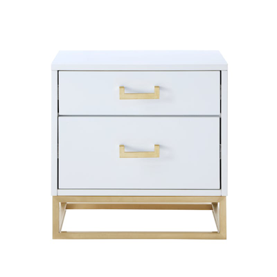 Nicole Miller Perkolli Side Table In Gold