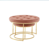 Nicole Miller Keanu Cocktail Ottoman In Pink